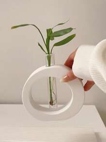 Gipsvasen-Formen mit durchsichtigen Reagenzgläsern, DIY Kristall-Epoxidharz Hydrokulturen Pflanzengefäße, Silikonformen für Blumenanzucht