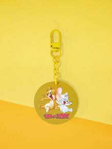TOM & JERRY X SHEIN 1 Stück süßer und freundlicher Cartoon Muster Acryl Schlüsselanhänger/Taschenanhänger, Geschenk für Freunde