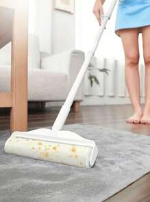 1 件 9.45 英寸撕式粘毛滚筒刷、除毛滚筒、除尘工具、清洁用品 - 白色 - 查看 7