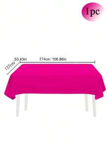 1 件，54x108 英寸，高品质一次性塑料桌布，装饰性矩形一次性桌布，塑料白色桌布，活动婚礼，室内和室外，派对装饰，适用于万圣节派对、活动和婚礼，室内和室外，圣诞派对用品 - 彩色 - 查看 5