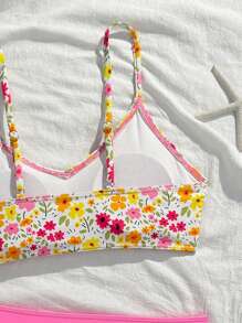 Bộ đồ bơi bikini hoa nhỏ nhắn cho bé gái tuổi teen đi nghỉ ở bãi biển - Nhiều màu - Xem 4