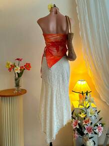 SHEIN MOD Top tubo con estampado floral y bajo asimétrico, casual de verano para mujer - Multicolor - Ver 2