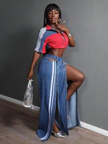 Slaydiva Modische Damenjeans, geeignet für den Sommer