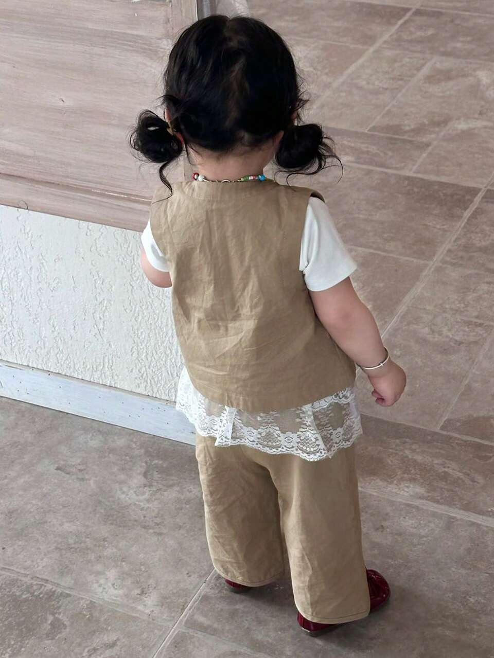 2pcs/Set Baby Girls V-Neck Casual Solid Color Long Style Summer Vest Outfit Baby Girls Clothes