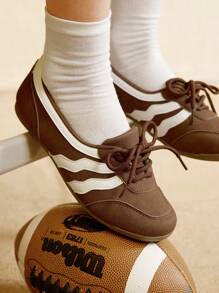 CUCCOO EASI Women's Casual Mary Jane Flat Sports/Dance Shoes Trainers Back To School - Brown - View 5