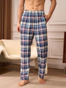 男士休闲格子休闲裤