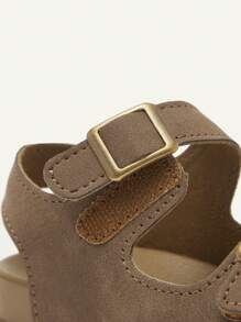 Cozy Pixies 1 par de sandalias planas suaves de verano, de moda versátil, con cierre de gancho y bucle, estilo casual y lindo para niños pequeños