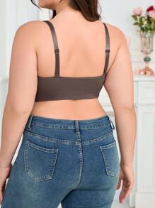 SHEIN 3 Pcs/Set Plus Size Seamless Wireless Bras Without Padding - Multicolor - View 2