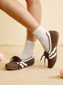 CUCCOO EASI Women's Casual Mary Jane Flat Sports/Dance Shoes Trainers Back To School - Brown - View 4