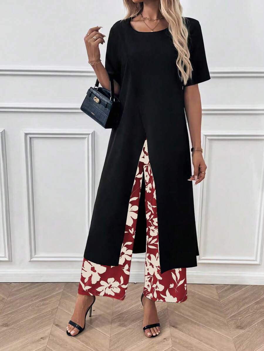 SHEIN LUNE 女士日常两件套服装 - 彩色 - 查看 1