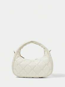 SHECARRY Women Handbag Solid Color Zipper Simple Fashion, Suitable For Summer - White - View 1