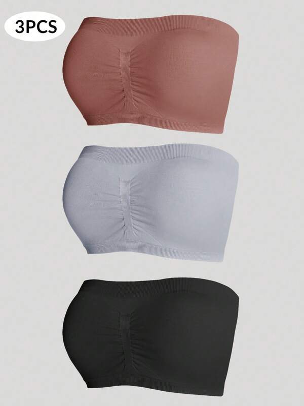 Shein Underwear&Sleepwear Basics 3 pièces/Ensemble Soutiens-gorge grande taille et soutiens-gorge sans fil