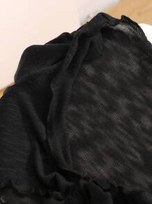 SHEIN Tween Girls' Casual Versatile Tie-Knot Hem Flared Long Sleeve Kimono Cardigan