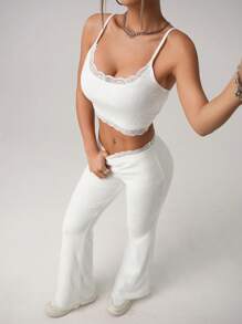 SHEIN ICON Women Two Pieces Outfits For Daily Wear - White - View 5