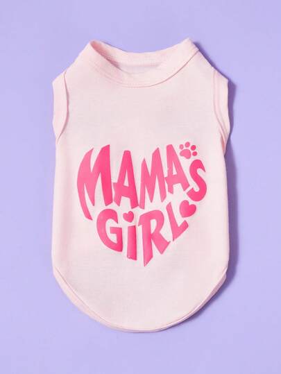 PETSIN 1 st Pet Hund/Katt Mama's Girl Casual Print andas linne