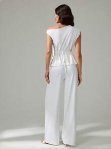 SHEIN Tall Women Two Pieces Outfits For Daily Wear - White - View 2