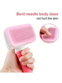 1/2 件猫咪美容刷，自清洁宠物美容刷，适用于狗猫宠物美容刷工具，可轻柔去除松散底毛、垫子缠结毛发，宠物按摩自清洁刷升级版 - 彩色 - 查看 10