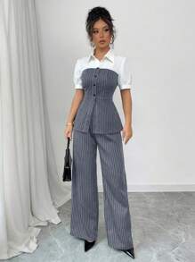 Selianne Women Two Pieces Outfits For Daily Wear - Grey - View 6