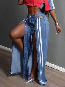 Slaydiva Modische Damenjeans, geeignet für den Sommer