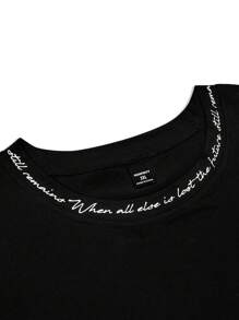 Manfinity Homme Casual Letter Graphic Print Sleeveless Tank Top, Suitable For Workout, Muscle Fit Button-Down Shirt For Men, Muscle Tee Top Men Muscle Shirts Gym Tank Top Men Men Sleeveless Full Tank Tops For Men - Black - View 5