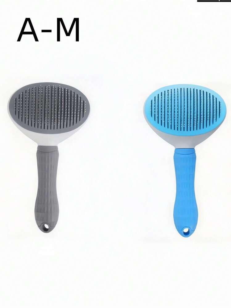 1/2 件猫咪美容刷，自清洁宠物美容刷，适用于狗猫宠物美容刷工具，可轻柔去除松散底毛、垫子缠结毛发，宠物按摩自清洁刷升级版 - 彩色 - 查看 24