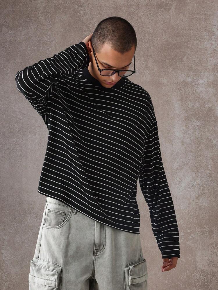 Koszulka w paski z długim rękawem Essential Essential Regular Fit