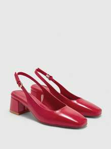 CUCCOO BIZCHIC 女士时尚红色绑带经典低跟平底鞋