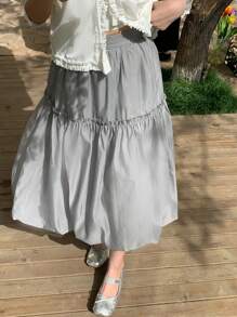 DAZY Women's Casual Loose Mesh Versatile Summer Skirt