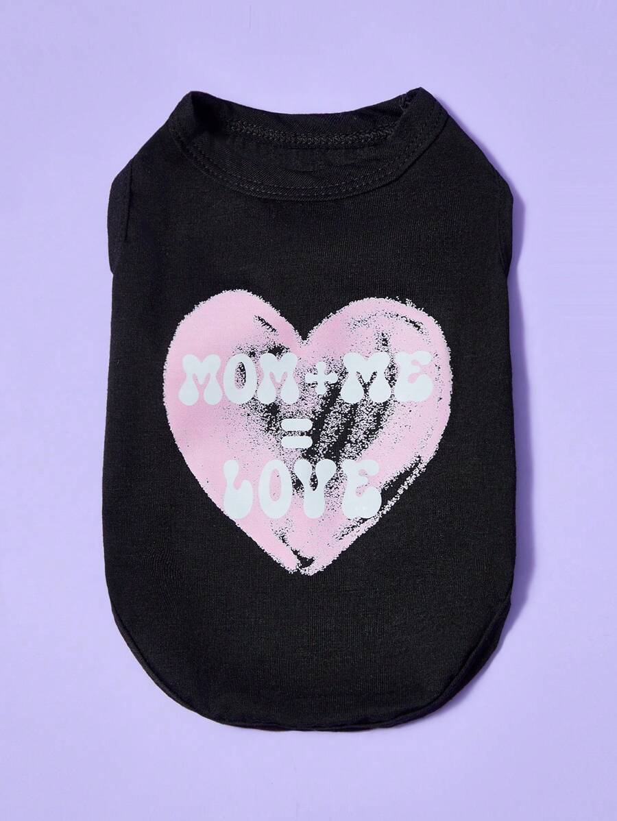 PETSIN 1 Pettorina per cani e gatti universale stampata con la scritta "Mamma+Io=Amore" in stile casual, traspirante e confortevole - Multicolore - Visualizzare 1