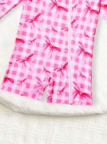 新生儿可爱水果印花长袖连体泳衣（带帽子）