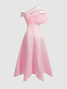 Váy dạ hội sang trọng dành cho nữ (được trang trí cầu kỳ) - Hồng - Xem 2