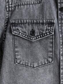 SHEIN 青少年男孩牛仔两件套服装