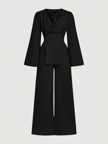 Firerie 女士日常两件套服装 - 黑色 - 查看 6