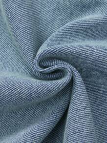 Boys' Casual Fashion Versatile Comfortable Heavily Washed Design, Patch Embroidery Distressed Details, Street & Outdoor Popular Item, School, Campus, College Summer Holiday