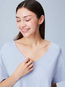 LUVLETTE Weicher TENCEL™ Modal Basis T-Shirt & Hose Loungewear, luftiges Pyjama-Set mit Taschen
