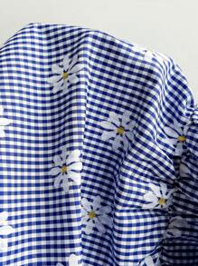 Soleia Blusa peplum con estampado floral ribete con fruncido - Multicolor - Ver 7