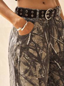 Easelle Quần ống rộng in họa tiết cành cây Hot Girl mùa hè 2025 - Nhiều màu - Xem 7