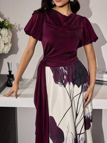 Modelyn Women Two Pieces Outfits For Daily Wear - Purple - View 2