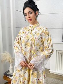 Yasmyna 女士时尚阿拉伯风格夏装，端庄 - 彩色 - 查看 4