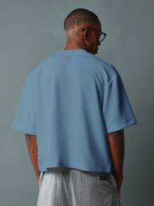 SUMWON Oversized Drop Shoulder Premium Jersey T-Shirt Athletic Boxy Cut Modern Streetwear Essential Summer Top Classic Athleisure Short Sleeve Basic