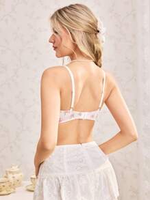 Floral Rural Romantic Women Lingerie Bra Bountiful Floral Splendor - Pink - View 2