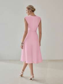 MOTF PREMIUM VÁY CÓ THẮT LƯNG QUẤN - Hồng - Xem 5