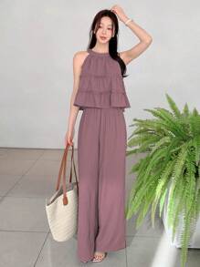 DAZY Women Two Pieces Outfits For Daily Wear - Rusty Rose - View 4