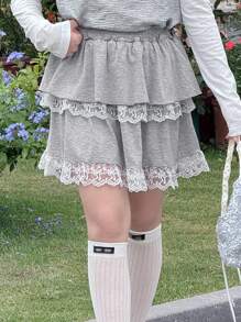 DAZY Tween Girl Casual Skirt For Autumn, Back To School Clothes - Grey - View 5