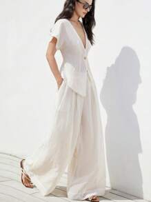 Aveloria Modichic Women Two Pieces Outfits For Daily Wear - White - View 7