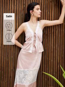 SHEIN LUNE Women Two Pieces Outfits For Daily Wear - Pink - View 4