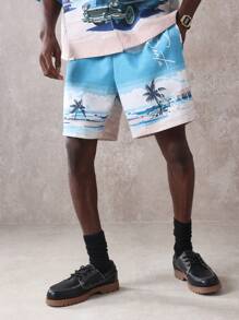 SUMWON Rechteckiger Passform Resort Stil Sommer Co-Ord Set Inselurlaub Zwei-Teiler Lässig Lässig Kurzarm Bademode Entspannte Luxus Loungewear Set - Verschiedenfarbig - Übersicht 4