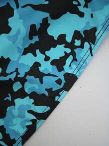 Manfinity Swimmode Men's Fashion Swim Briefs, Suitable For Summer Men Swim Trunks - Blue - View 6