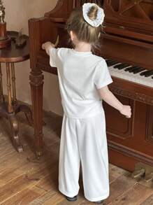 DAZY 2pcs Young Girls Casual Outfits For Fall - White - View 3