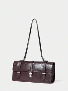 SHECARRY Women's High Capacity Fashion Daily Commute Shoulder Bag - Coffee Brown - View 4